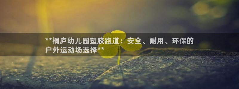 尊龙官方平台：**桐庐幼儿园塑胶跑道：安全、耐用、环保的
户外运动场选择**